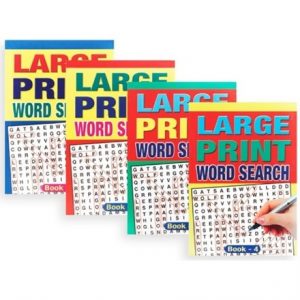 LARGE PRINT WORD SEARCH A4 - 4 ASSTD
