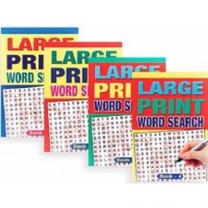 LARGE PRINT WORD SEARCH A5 - 4 ASSTD