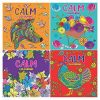 SQUARE CALM ADULT COLOURING BOOK - 4 ASSTD