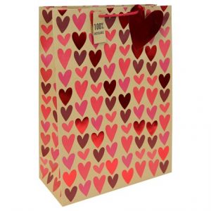 KRAFT HEARTS EXTRA LARGE BAG