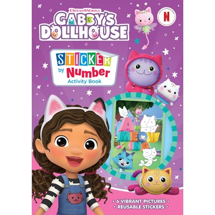 GABBY'S DOLLHOUSE STICKER BY NUMBERS BOOK