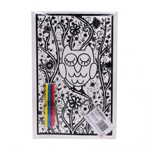 MEDIUM COLOURING BOARDS - ABSTRACT OWL