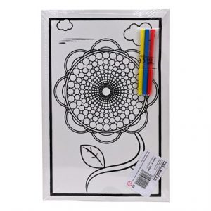 MEDIUM COLOURING BOARDS - FLOWER 1
