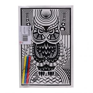 MEDIUM COLOURING BOARDS - OWL 1