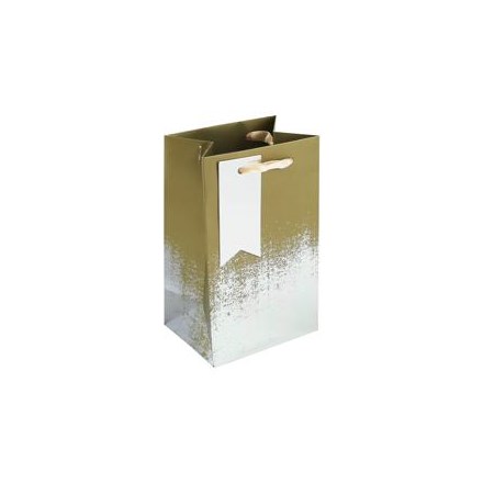 GOLD SILVER DISTRESSED PURFUME GIFT BAG