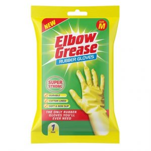 ELBOW GREASE - SUPER STRONG RUBBER GLOVES - MEDIUM