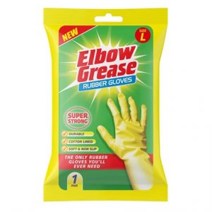 ELBOW GREASE - SUPER STRONG RUBBER GLOVES - LARGE