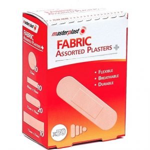 MASTERPLAST - FABRIC PLASTERS ASSORTED - 50PK