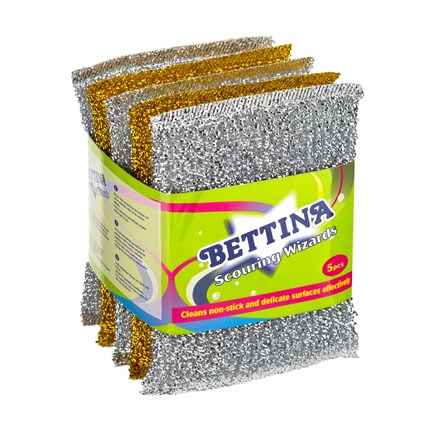 BETTINA - 5PC SCOURING WIZARD GOLD / SILVER