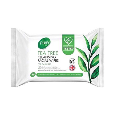 PURE - TEA TREE CLEANSING FACIAL WIPES