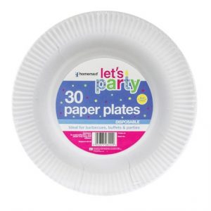 HOMEMAID - 30PK WHITE PAPER PLATES 23CM