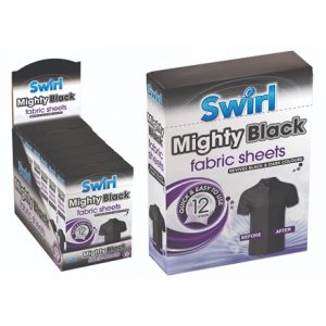 SWIRL - MIGHTY BLACK FABRIC SHEETS