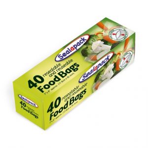 SEALAPACK - RESEALABLE & REUSEABLE FOOD BAGS 40PK
