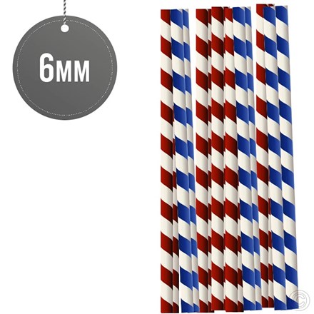 PAPER STRAWS 6MM X 190MM 50PK