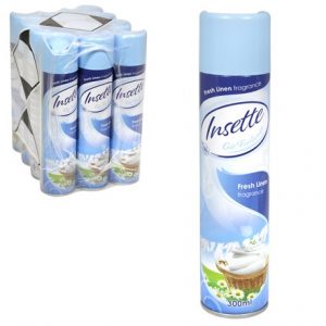 INSETTE - AIR FRESHENER FRESH LINEN 300ML - 12PK