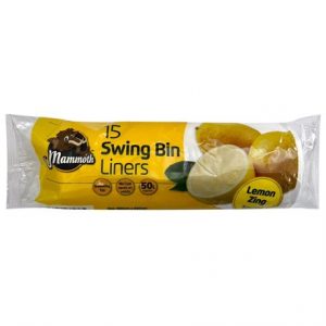 MAMMOTH SWING BIN LINER DRAWSTRING LEMON
