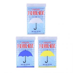 HOODED PLASTIC PONCHO - ASSORTED COLOUR
