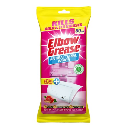 ELBOW GREASE ANTI BAC SURACE WIPES - PINK BLUSH