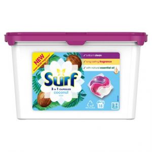 SURF 3IN1 CAPS COCONUT BLISS 18'S -