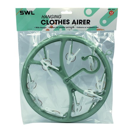 SWL - ROUND HANGING CLOTHES AIRER - 12 PEGS