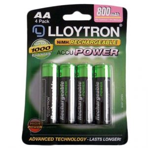 LLOYTRON RECHARGEABLE AA -  800MAH