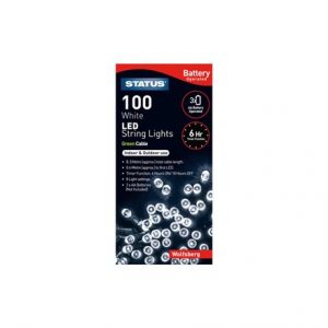 STATUS FAIRY LIGHT BATTERY OPERATED - 100 WHITE