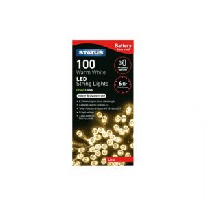 STATUS FAIRY LIGHT BATTERY OPERATED-100 WARM WHITE