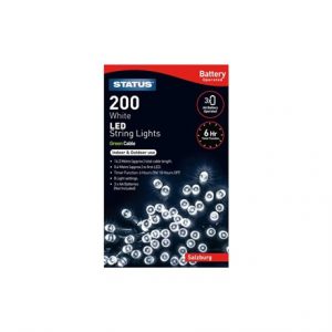 STATUS FAIRY LIGHT BATTERY OPERATED - 200 WHITE