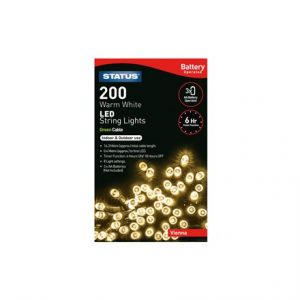 STATUS FAIRY LIGHT BATTERY OPERATED-200 WARM WHITE