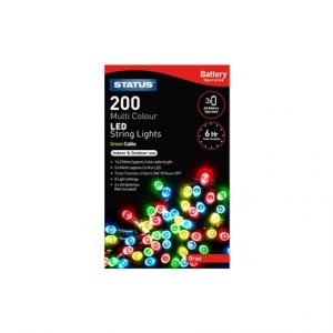 STATUS FAIRY LIGHT BATTERY OPERATED - 200 MULTI