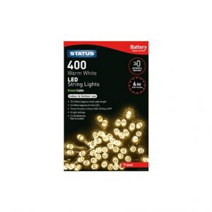 STATUS FAIRY LIGHT BATTERY OPERATED-400 WARM WHITE