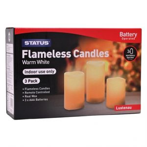 STATUS -  FLAMELESS CANDLES - WARM WHITE