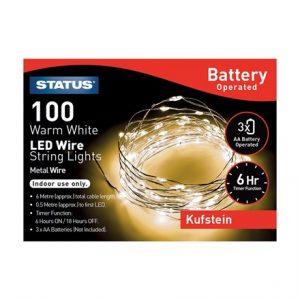 STATUS - 100WARM WHITE LED WIRE STRING LIGHTS