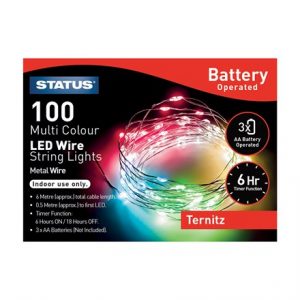 STATUS - 100 MULTI COLOUR LED WIRE STRING LIGHTS