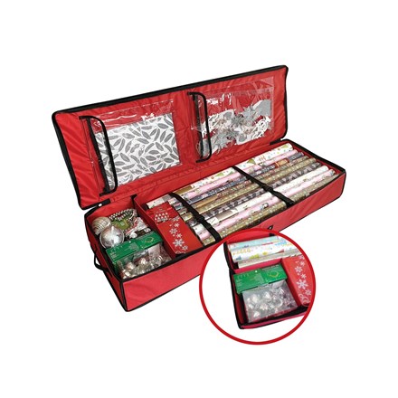 PREMIUM CHRISTMAS GIFT WRAP ORGANISER 100X35X14CM