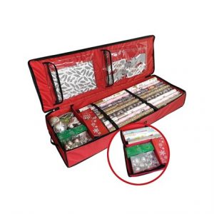 PREMIUM CHRISTMAS GIFT WRAP ORGANISER 100X35X14CM