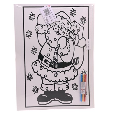 LARGE COLOURING BOARD - HAPPY SANTA