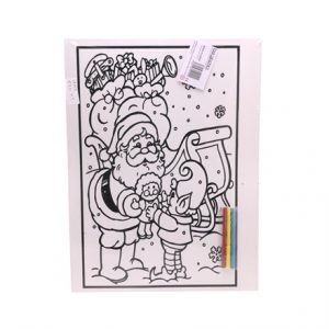 LARGE COLOURING BOARD - SANTA & ELF