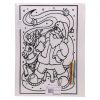 LARGE COLOURING BOARD - SANTA & RUDOLPH