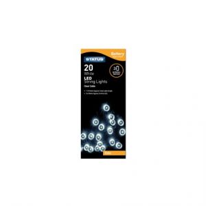 STATUS - 20 LED WHITE BATTERY OPERATED LIGHTS