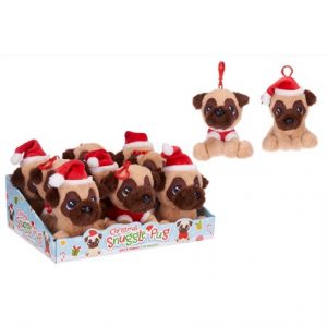CHRISTMAS PUG BAG CLIPS 2 ASSTD