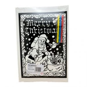 MEDIUM COLOURING BOARD - MERRY XMAS SANTA