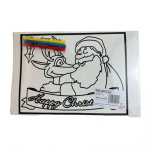 MEDIUM COLOURING BOARD - RUDOLPH SANTA