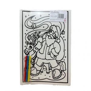 MEDIUM COLOURING BOARD - SANTA RUDOLPH