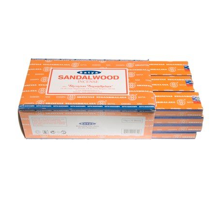 SATYA - SANDALWOOD INCENSE STICKS - 15G X