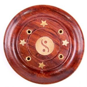 SHEESHAM WOOD ROUND ASHCATCHER - YIN YANG