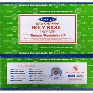 SATYA - HOLY BASIL INCENSE STICKS -15G X
