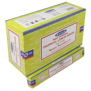 SATYA-TROPICAL LEMONGRASS INCENSE STICKS-15G X12PK