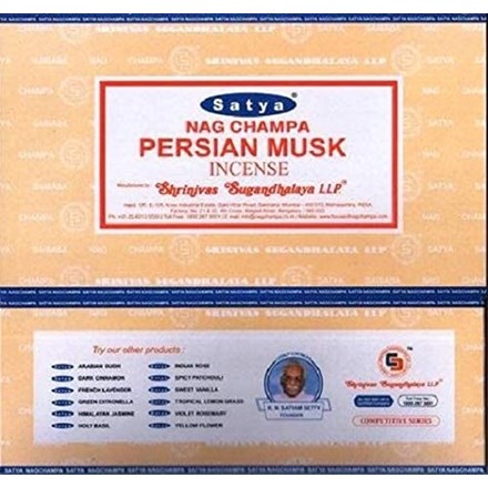 SATYA - PERSIAN MUSK INCENSE STICKS -15G X 12PACK