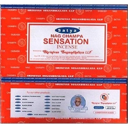 SATYA - SENSATION INCENSE STICKS - 15G X